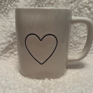 Rae Dunn "HEART" Double Sided Coffee Mug
